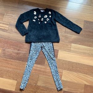 Boboli leggings and sweater girls size 10